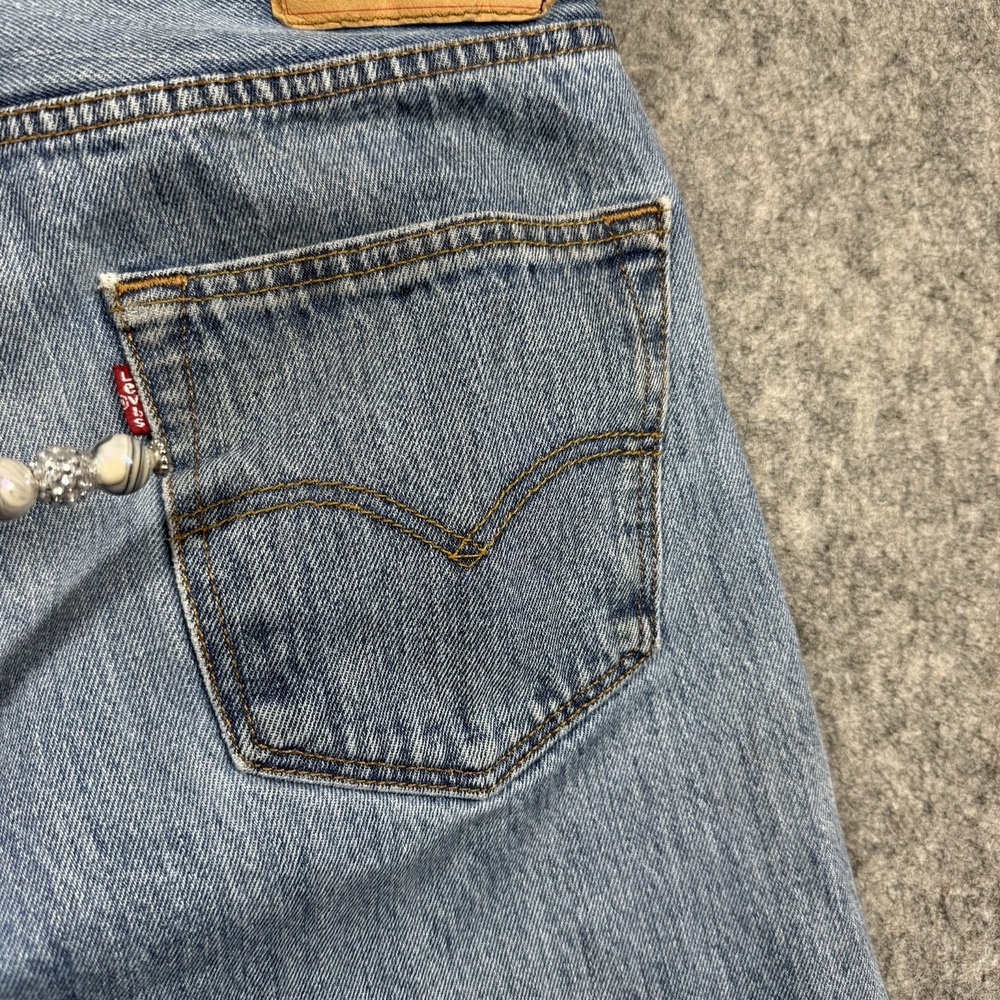 Vintage Levi's 501‎ Jeans Men's 33x29 Light Wash Distressed Button Fly S40196 - Picture 14 of 16